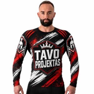 Rashguard su tavo logo, ilgų rankovių
