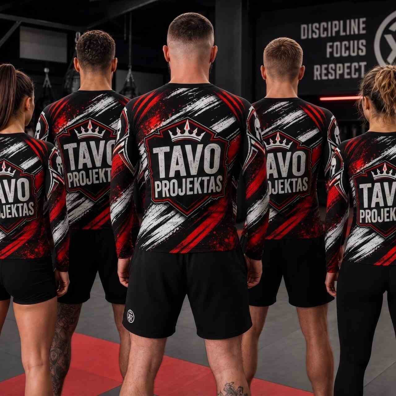 Rashguard su tavo logo, ilgų rankovių - Image 2